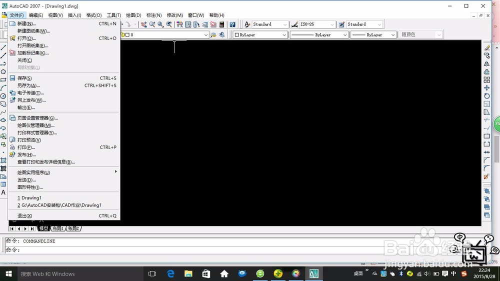 AUTOCAD如何在屏幕上显示 \