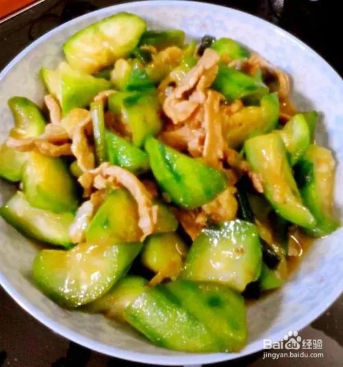 丝瓜炒瘦肉