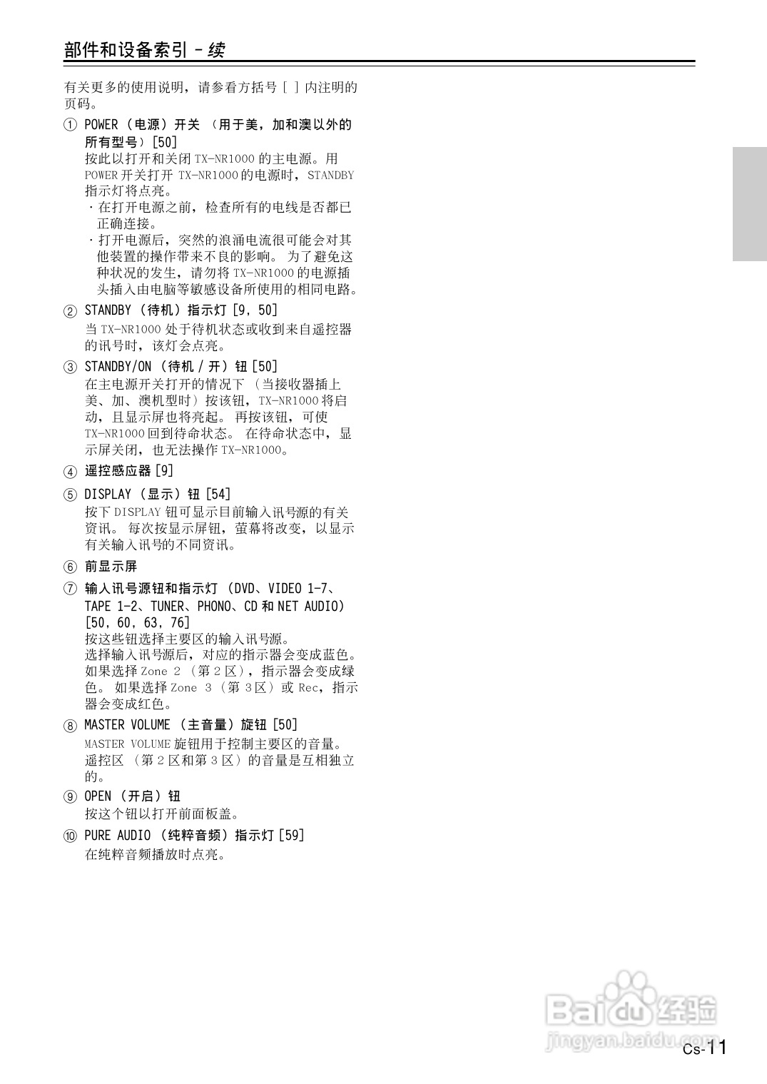 安桥AV接收机TX-NR1000型使用说明书:[1]