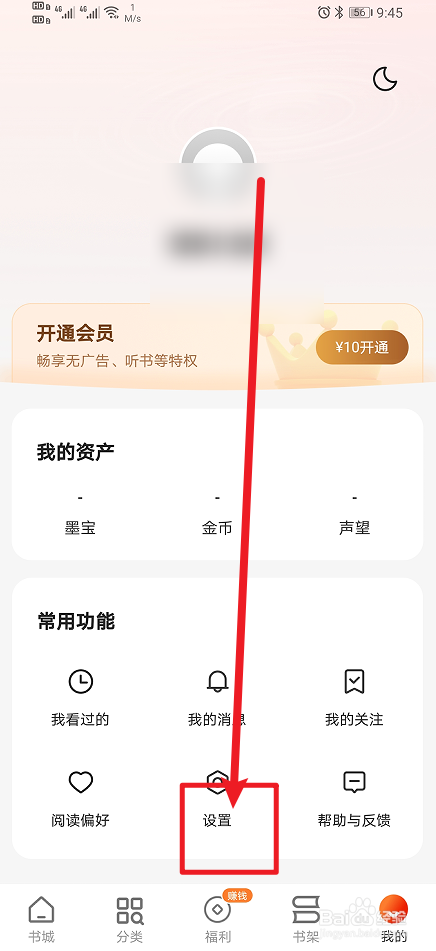 《阅瓣小说》App如何开启横屏双翻页？