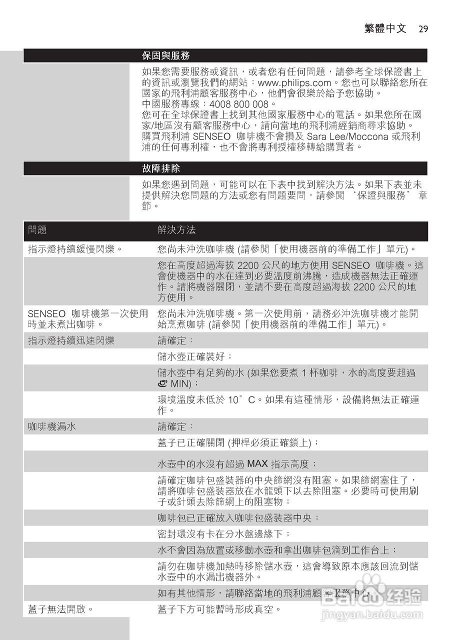 飞利浦HD7812咖啡壶使用说明书:[3]