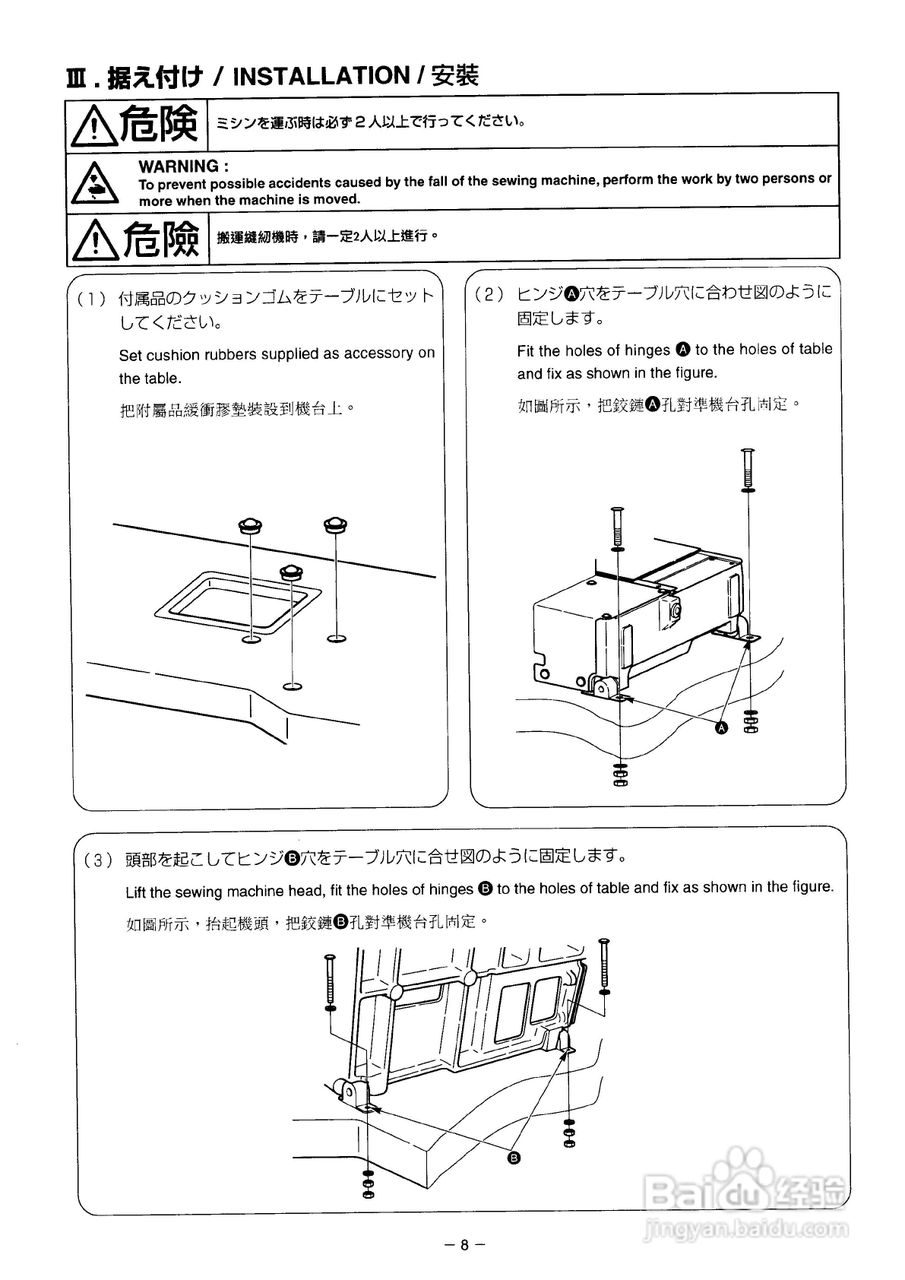 JUKI AMS-2150D花样机使用说明书:[2]