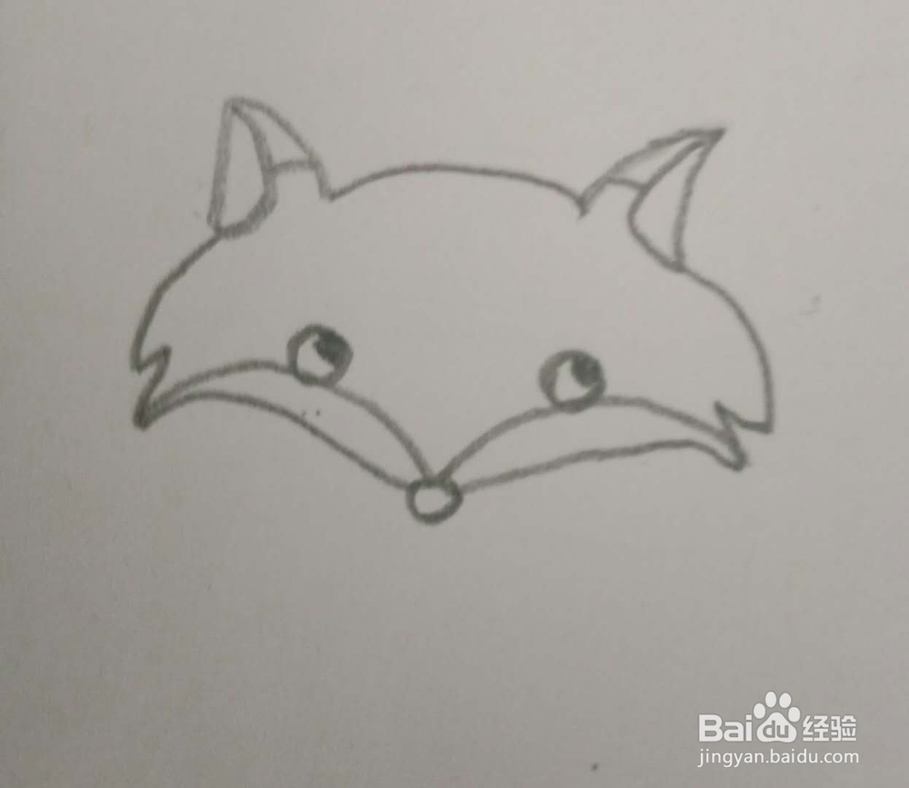 画简笔画狐狸的第四种画法