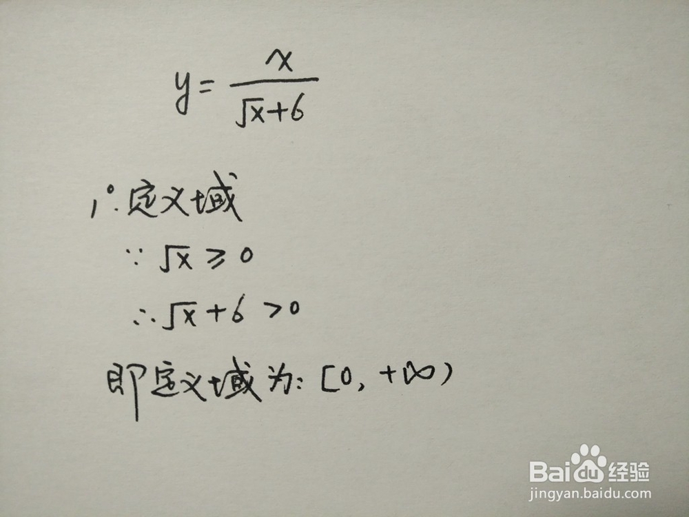 用导数知识画函数y=x/(√x+6)的图像