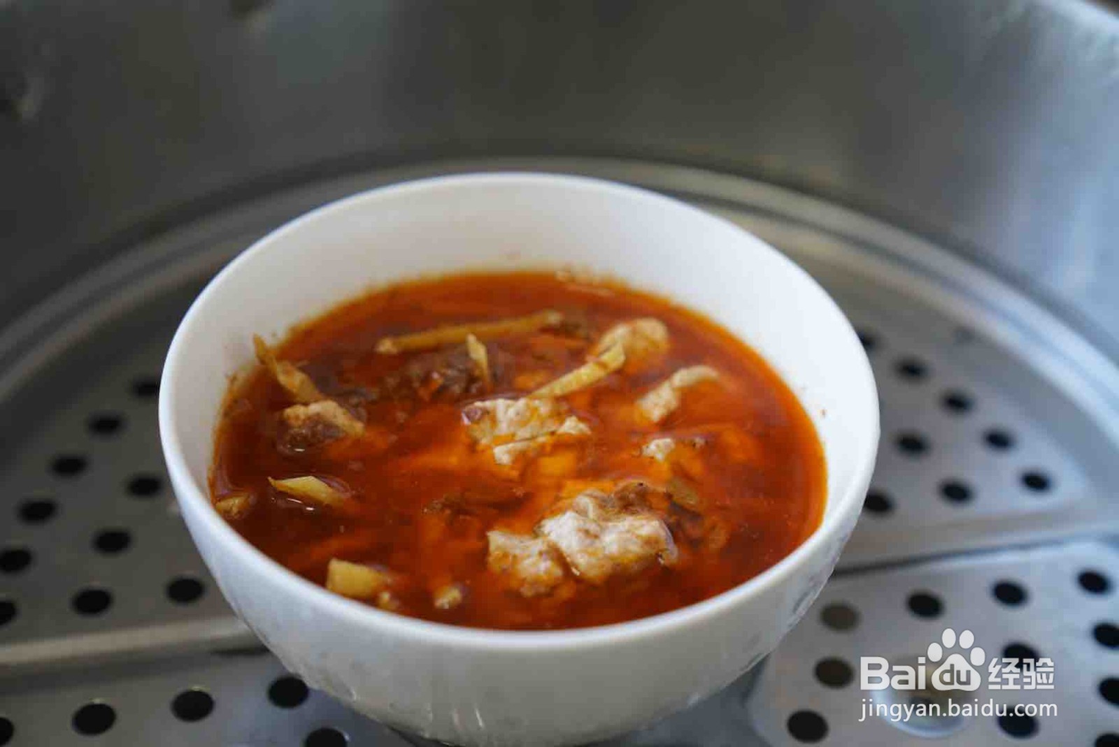 虾蓉酱蒸肉的做法