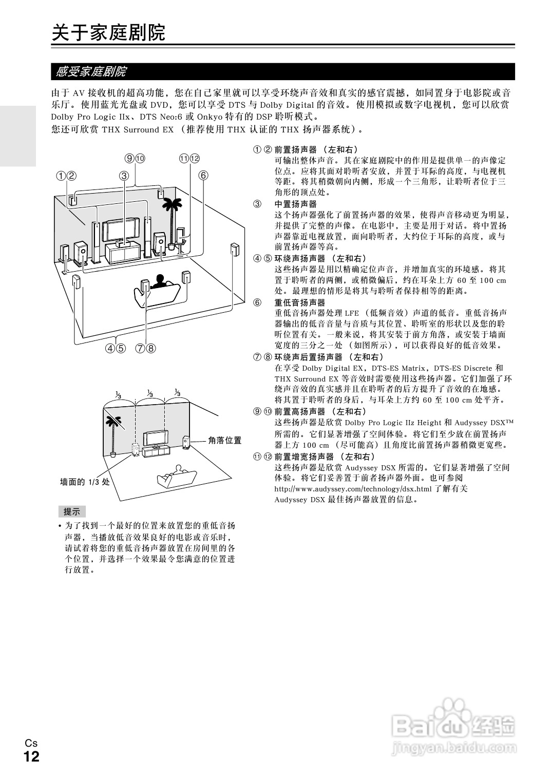 安桥TX-NR3008接收机使用说明书:[1]