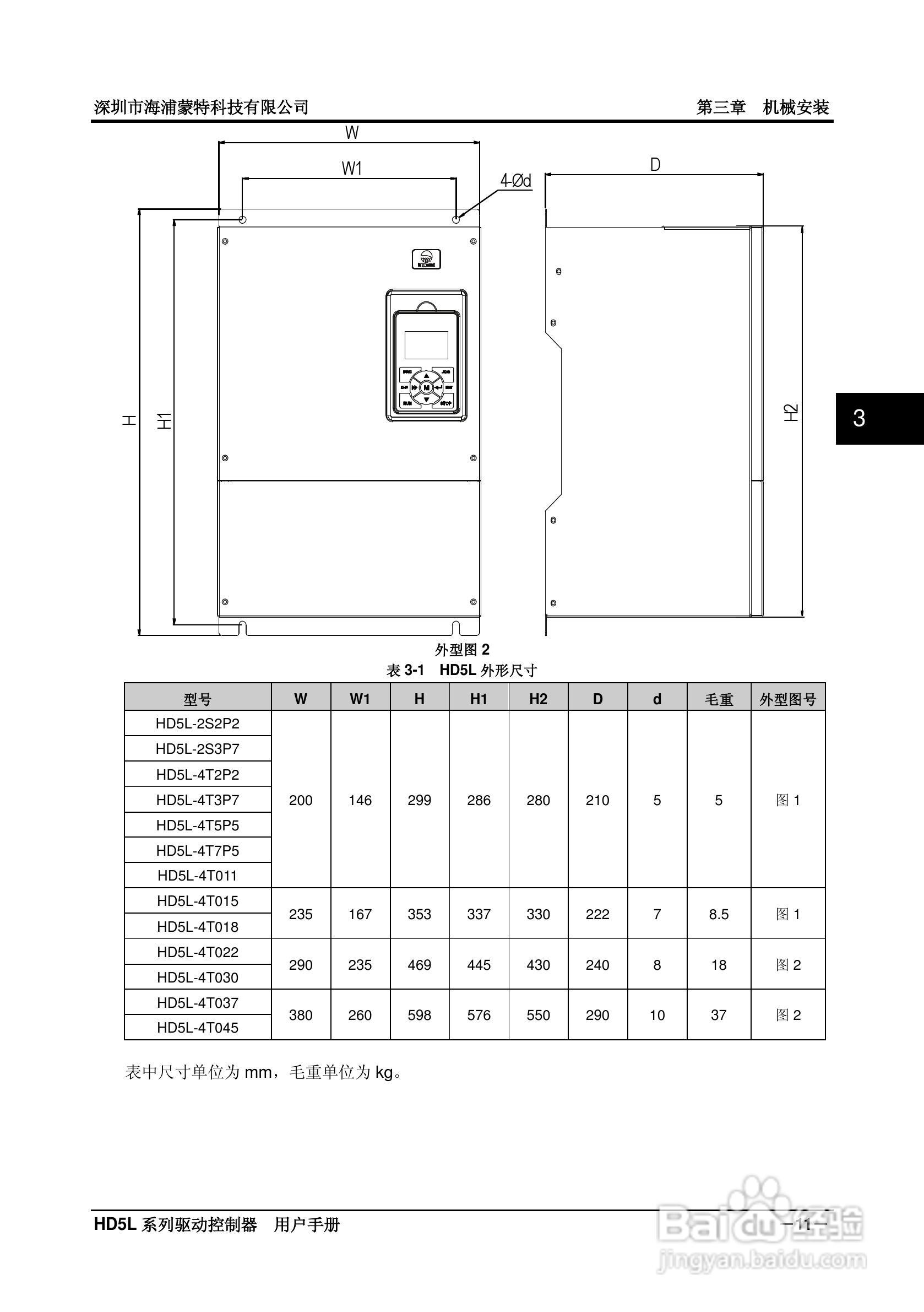 海浦蒙特HD5L-4T045电梯专用驱动控制器用户手册:[2]