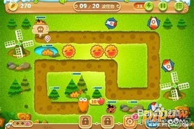 保卫萝卜2第19关森林地图宝石金萝卜获得攻略