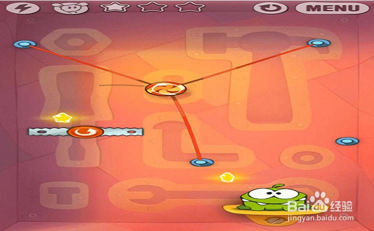 手机游戏割绳子level9-11三星攻略