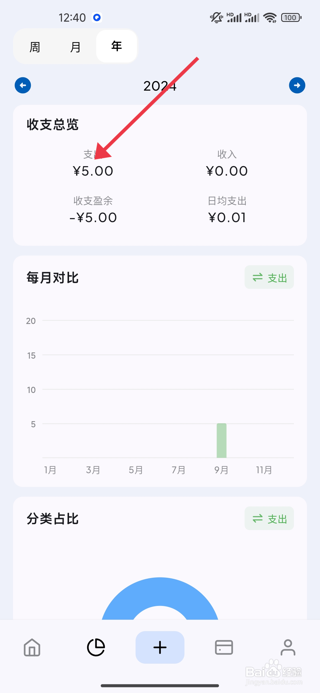 Mini记账软件年报表怎么查看?