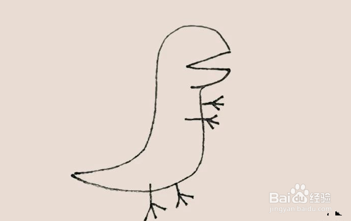 简笔画之乔治的恐龙