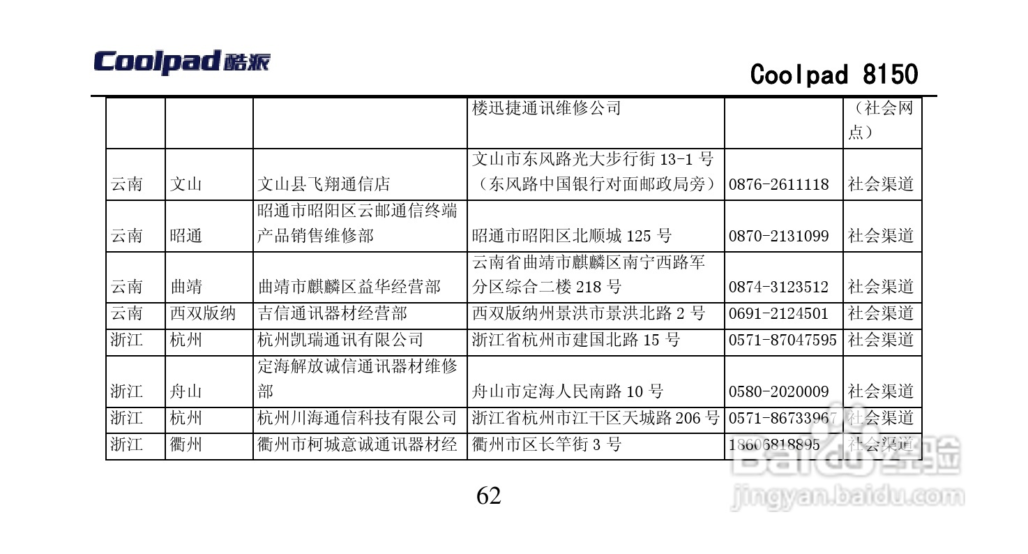 酷派 Coolpad 8150手机说明书:[11]
