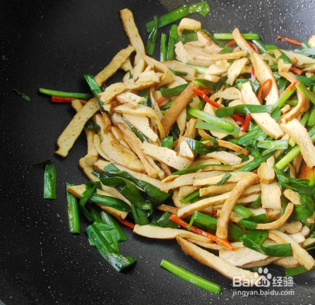 韭菜炒豆干做法