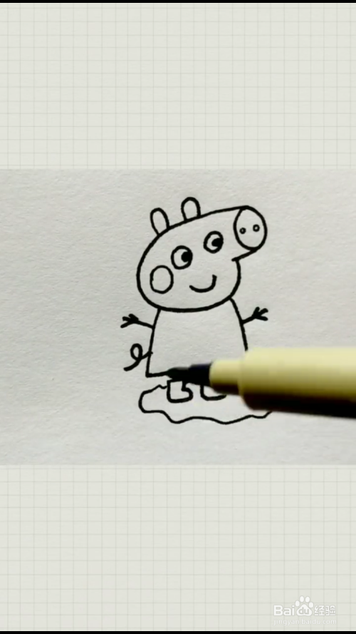 佩奇的简笔画怎样画?
