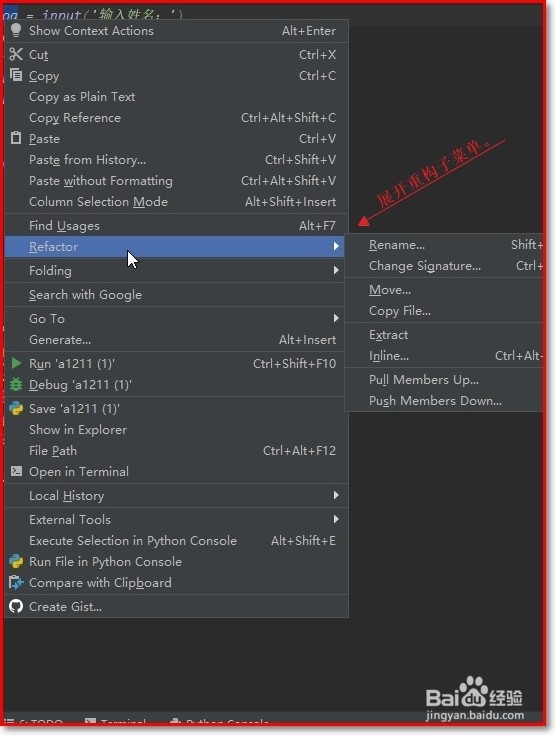 pycharm 中如何一次修改多个位置的同一变量名