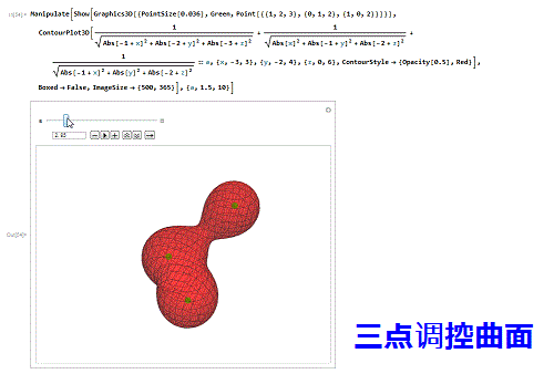 用Mathematica处理多点调控曲面