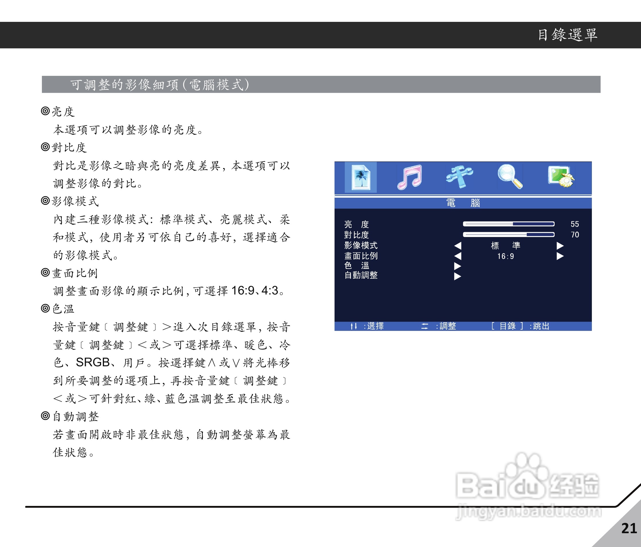 声宝LM-24S6P多媒体液晶显示器使用说明书:[3]