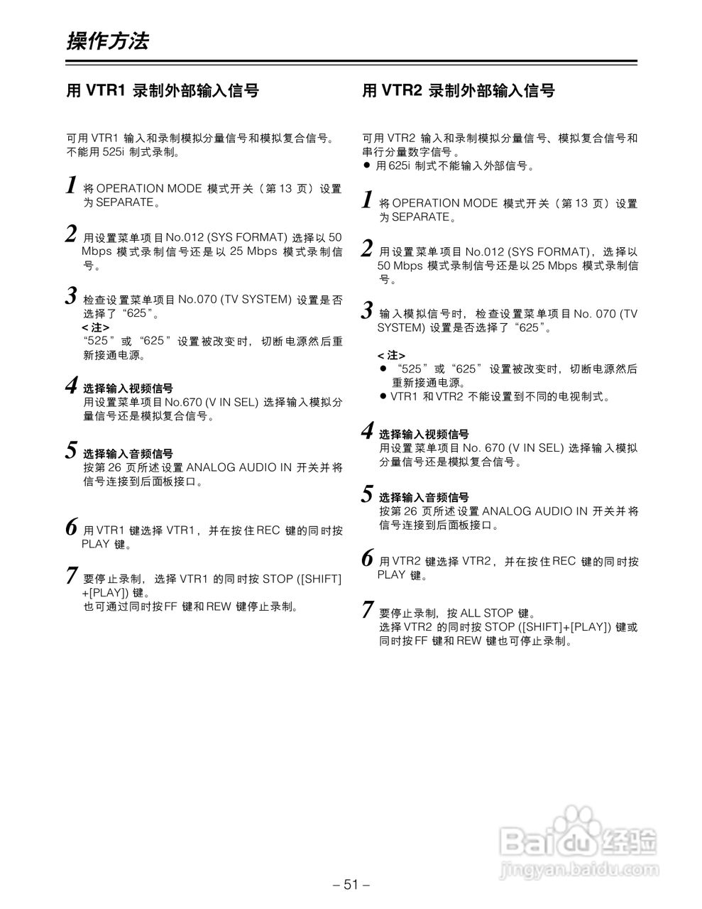松下AJ-LT95MC数码摄像机说明书:[6]