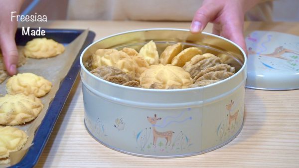 【视频】酥掉渣曲奇饼干(咖啡&原味)~