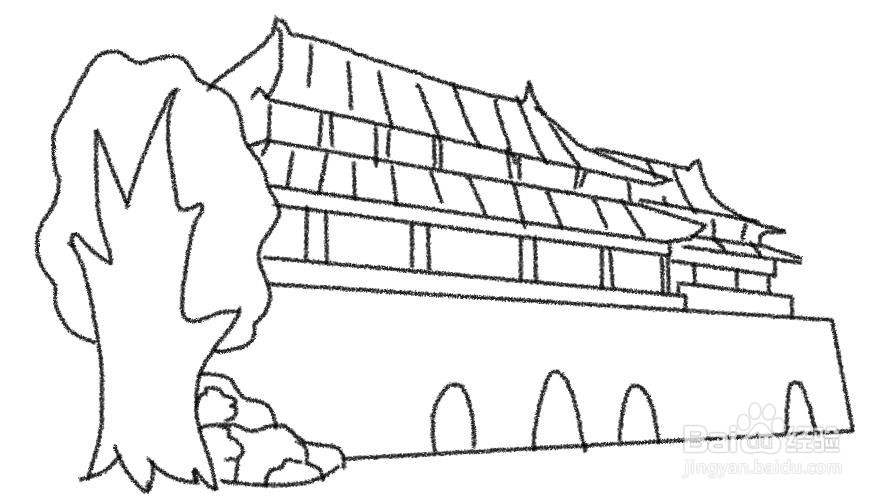 古建筑简笔画 北京图片