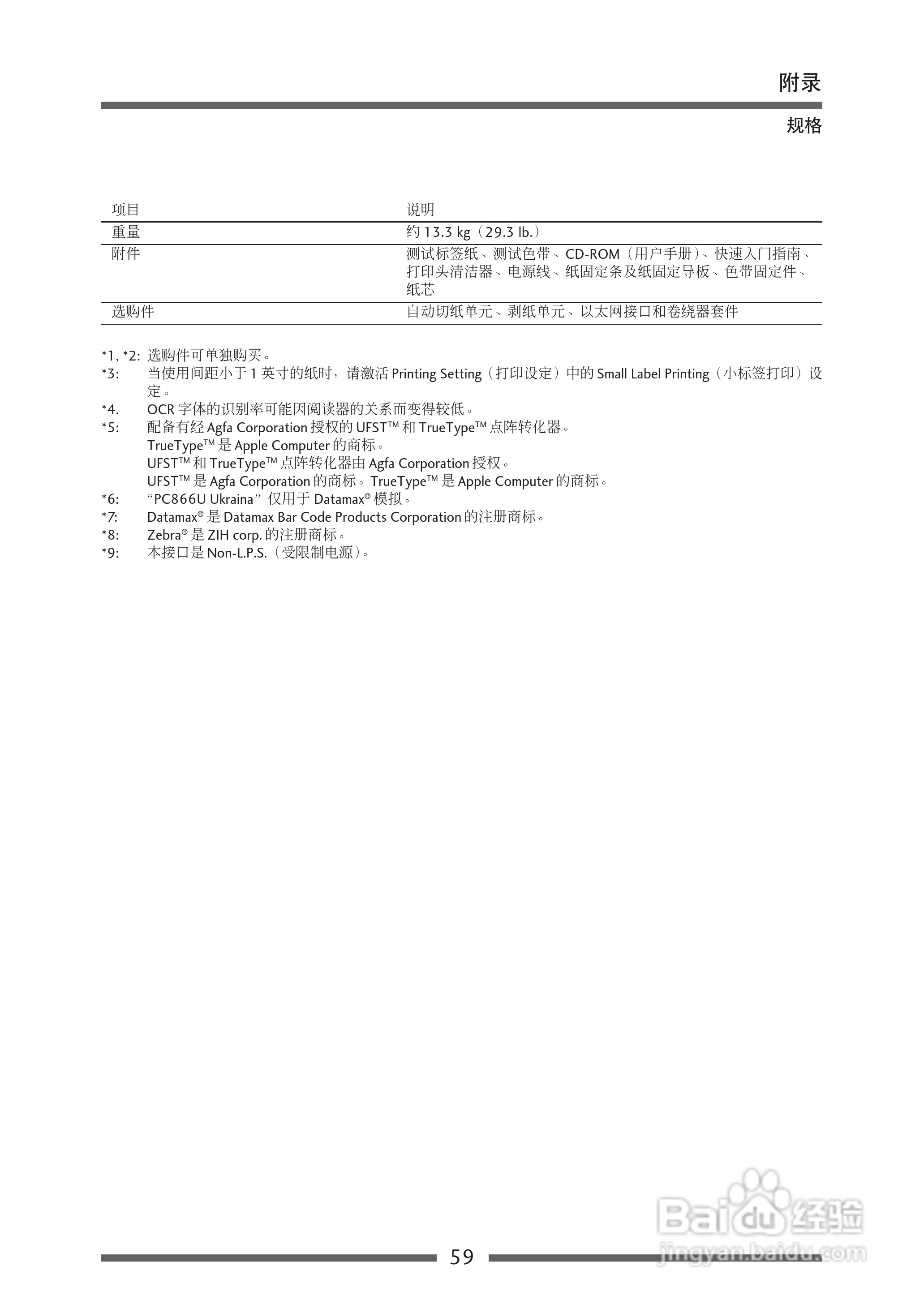 CITIZEN CL-S700热传印条形码及标签打印机用户手册:[6]