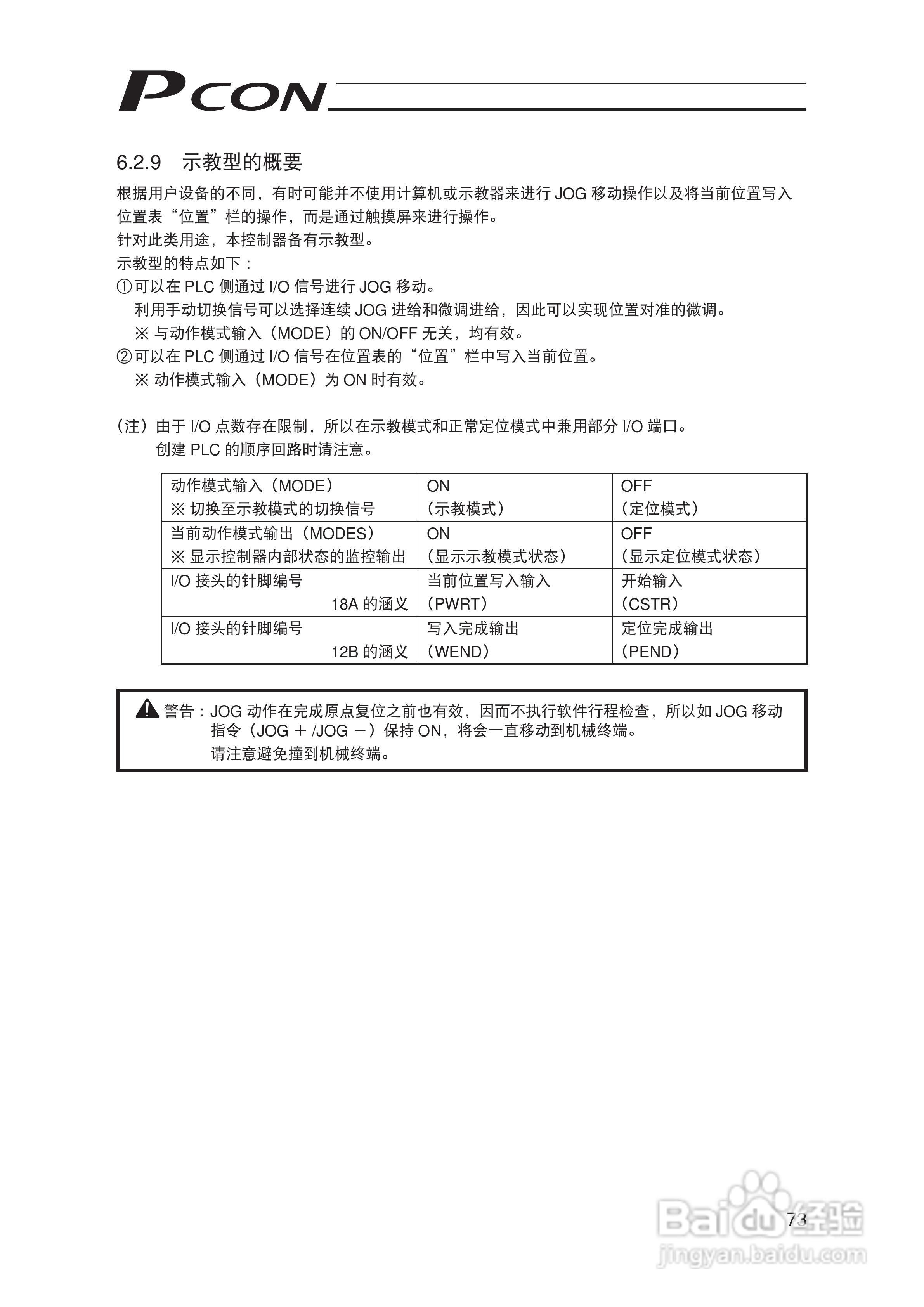 Pcon PCON-C/CG/CF 控制器定位型使用说明书:[9]