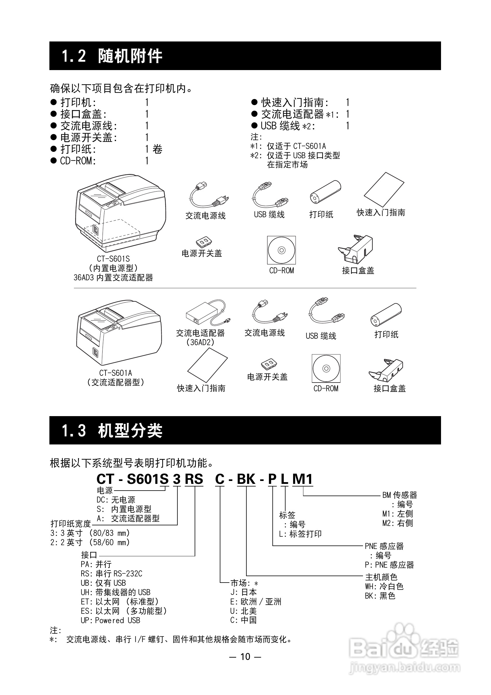 CITIZEN 热敏打印机model ct-s601 用户手册:[2]
