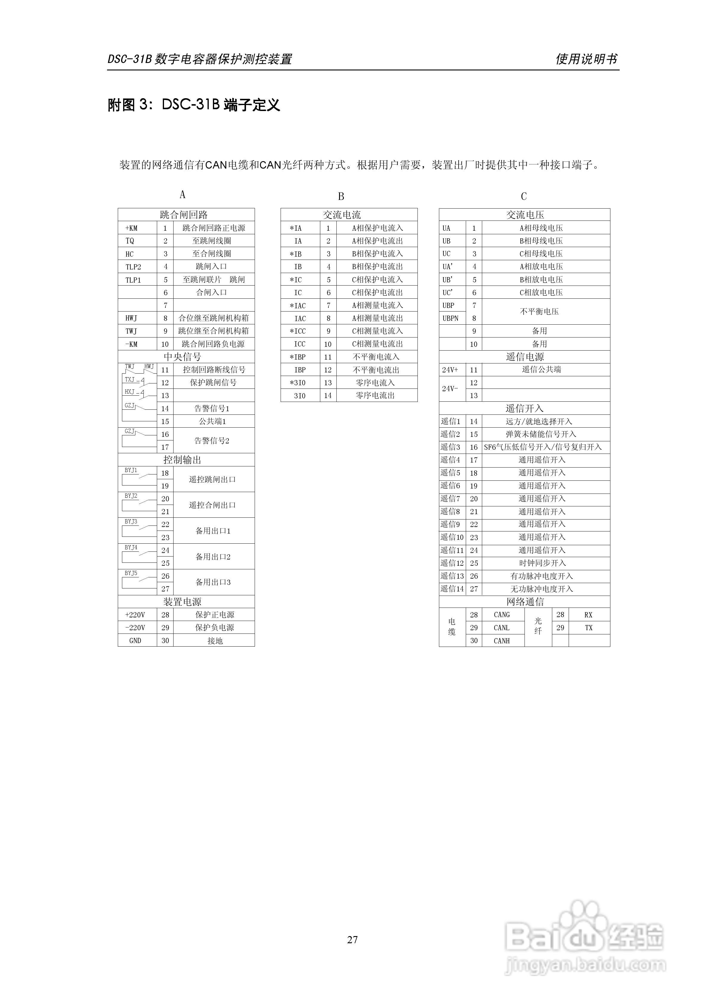 天能DSC-31B数字电容器保护测控装置使用说明书:[3]