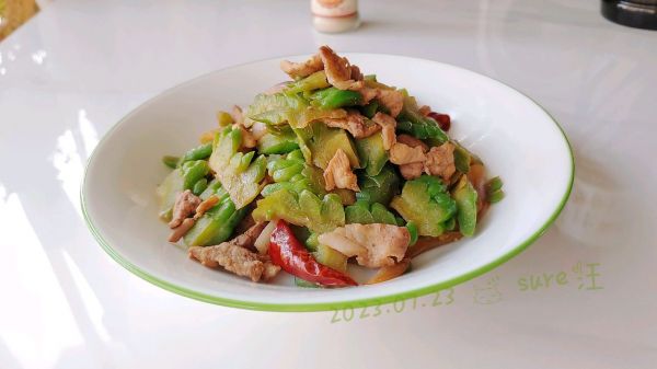 四味生炒苦瓜肉