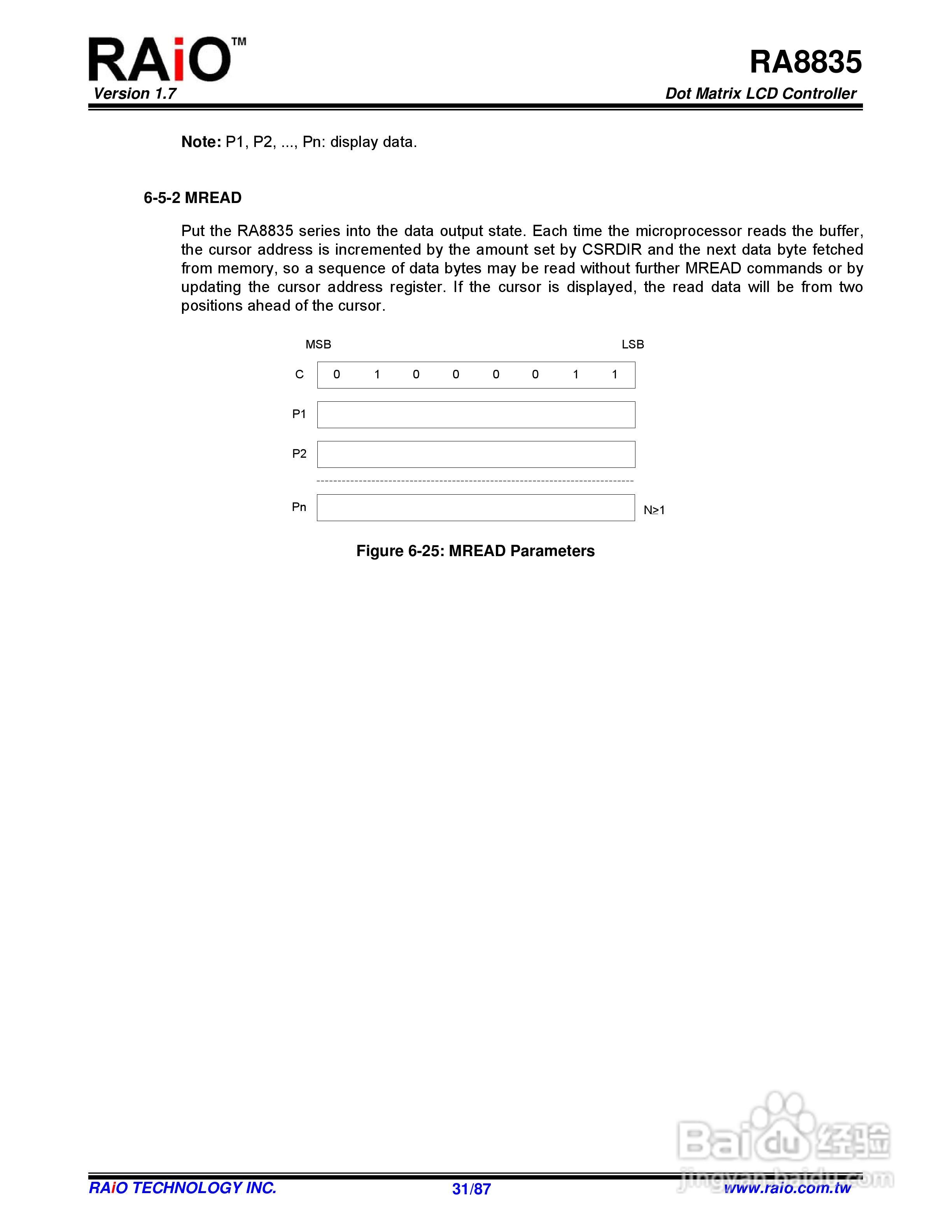 迪特福科技RA8835点阵图形式控制器使用手册:[4]