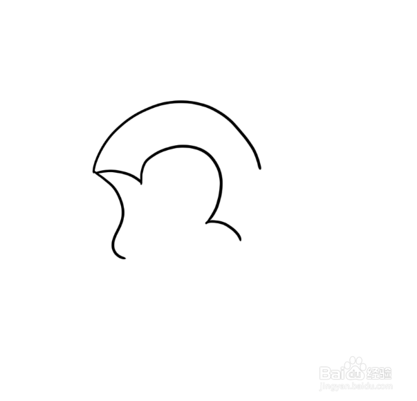 吃桃子的小猴子简笔画