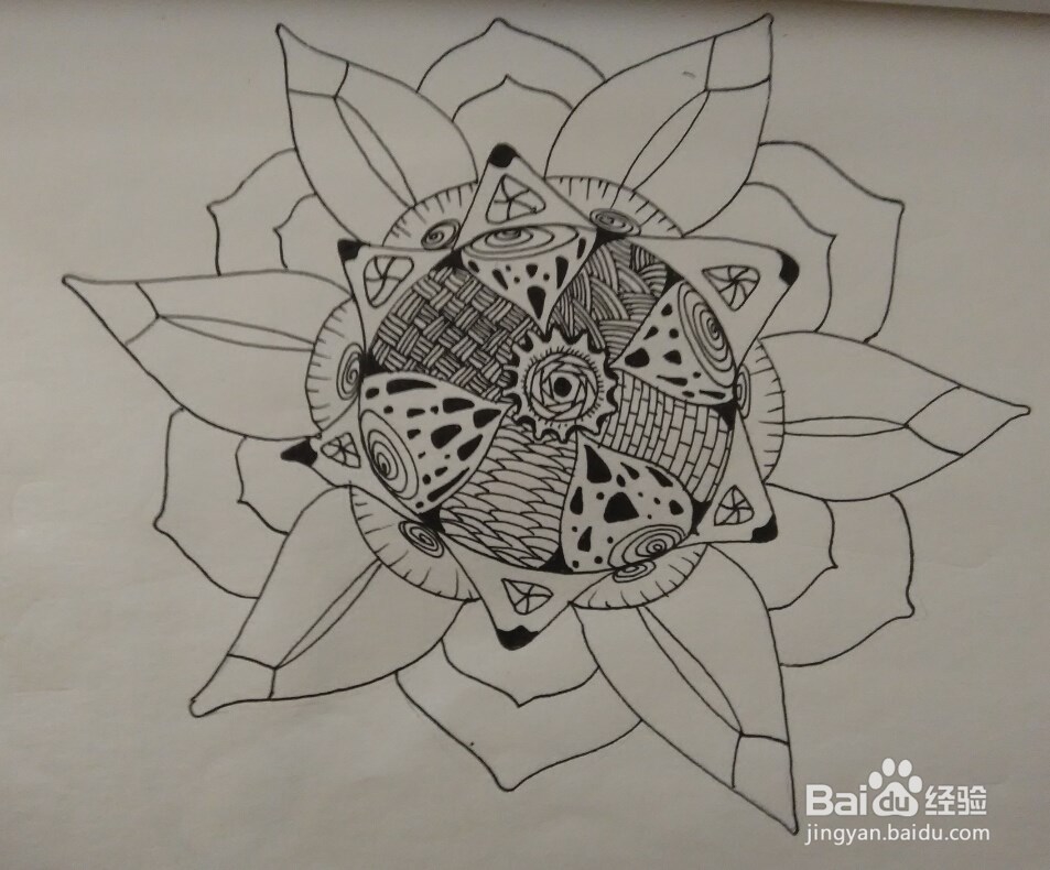 花卉类黑白装饰画绘画技法