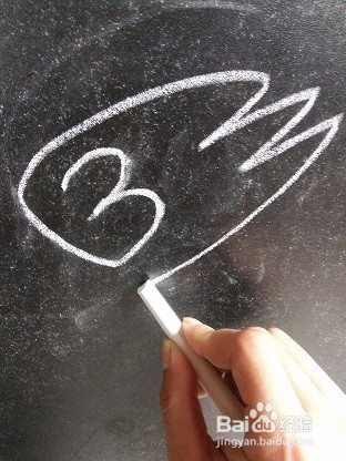 漂亮小鸭子的粉笔画