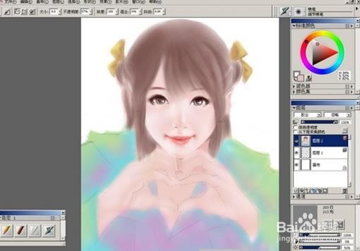 PS怎么绘制可爱的中国古典美女教程