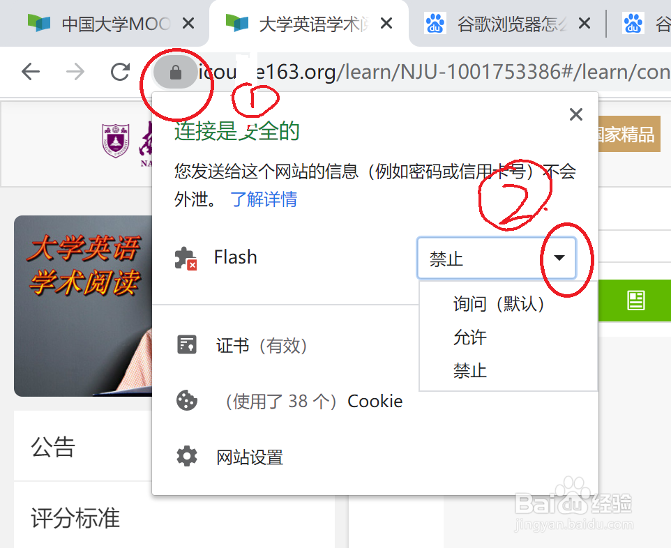 谷歌浏览器Flash插件权限设置