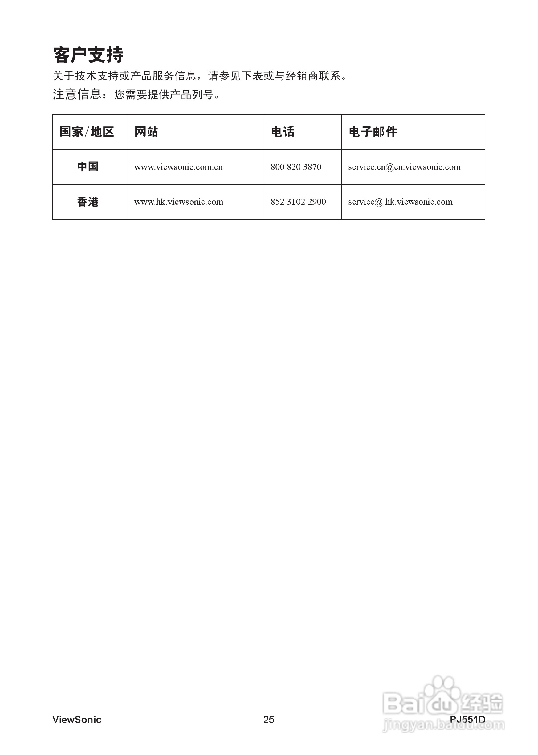 优派PJ551D投影机使用说明书:[4]