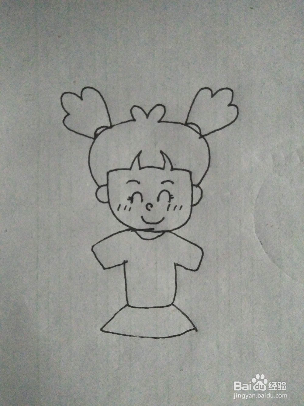 小女孩简笔画教学