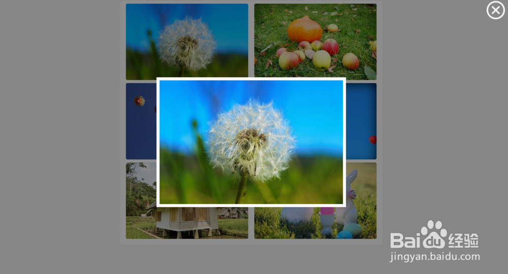 jQuery图片放大查看遮罩代码