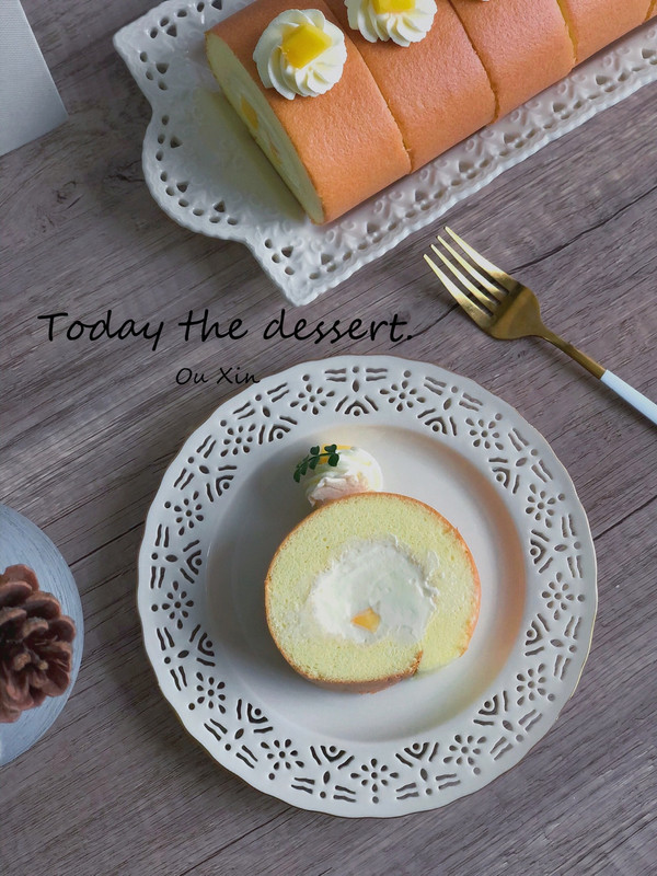 椰香芒果蛋糕卷