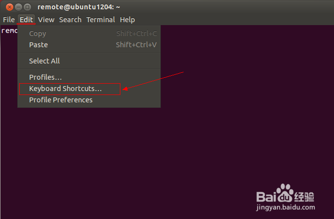 ubunt设置终端快捷键
