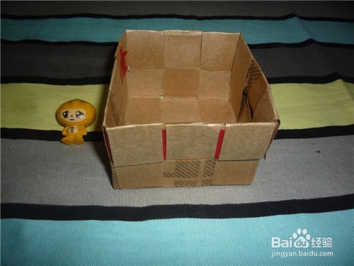 旧物改造----牛皮纸购物袋改造的小花篮