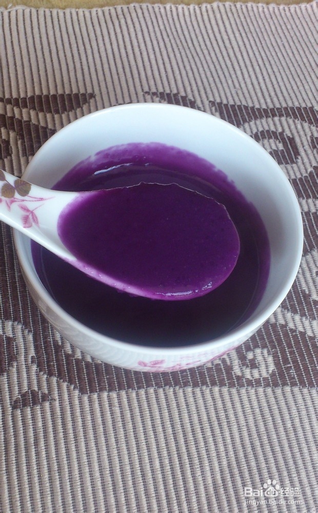 美味紫薯米糊的做法