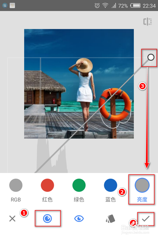 snapseed怎么用亮度曲线抠图