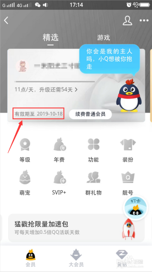 怎么在手机上查看QQ会员到期时间？
