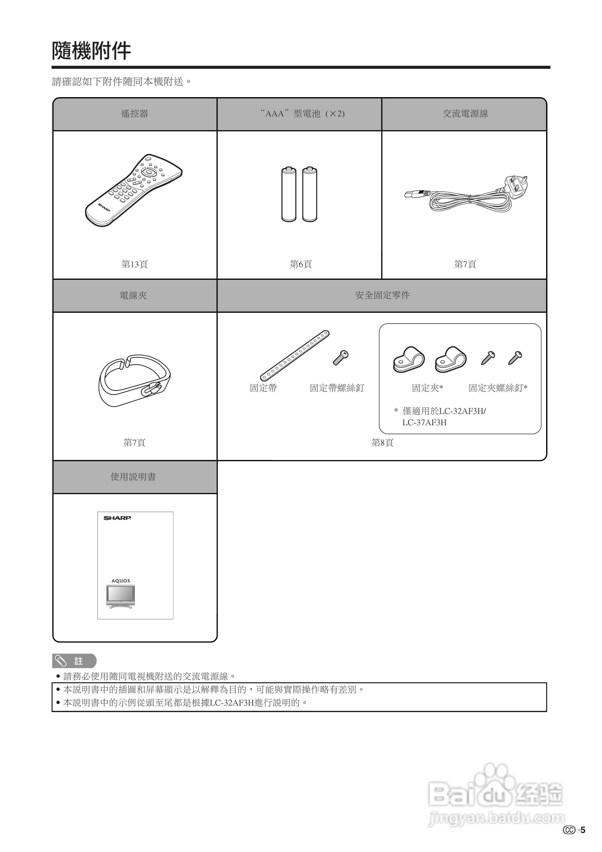 声宝LC-26AF3H型液晶电视机说明书:[1]