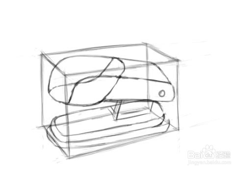 绘制一个订书机