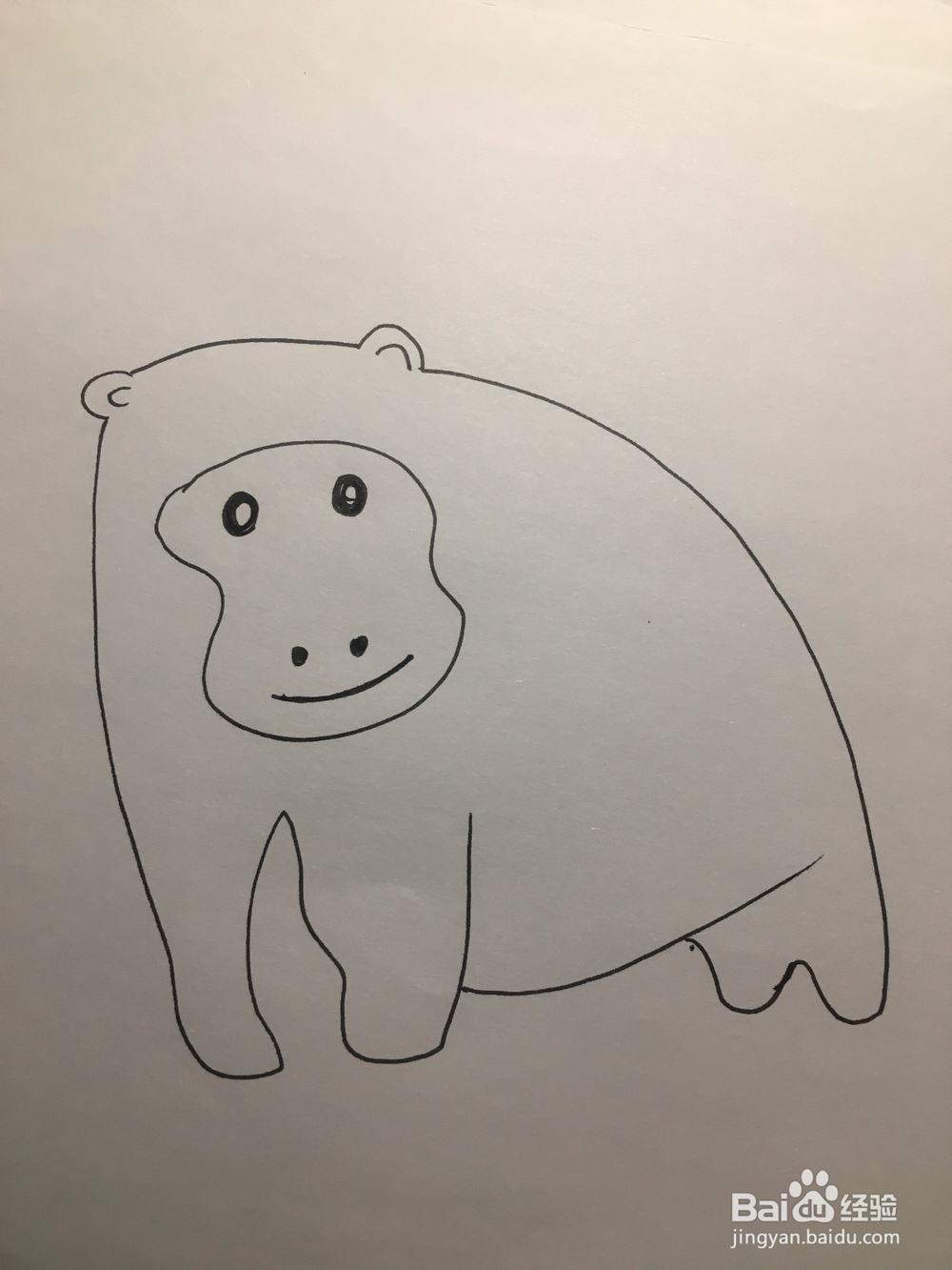 画一只猩猩 简笔画 涂鸦画 儿童美术