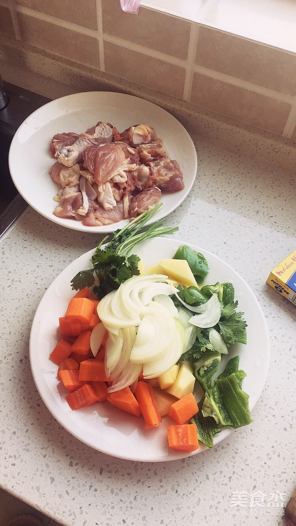 咖喱鸡腿饭的做法