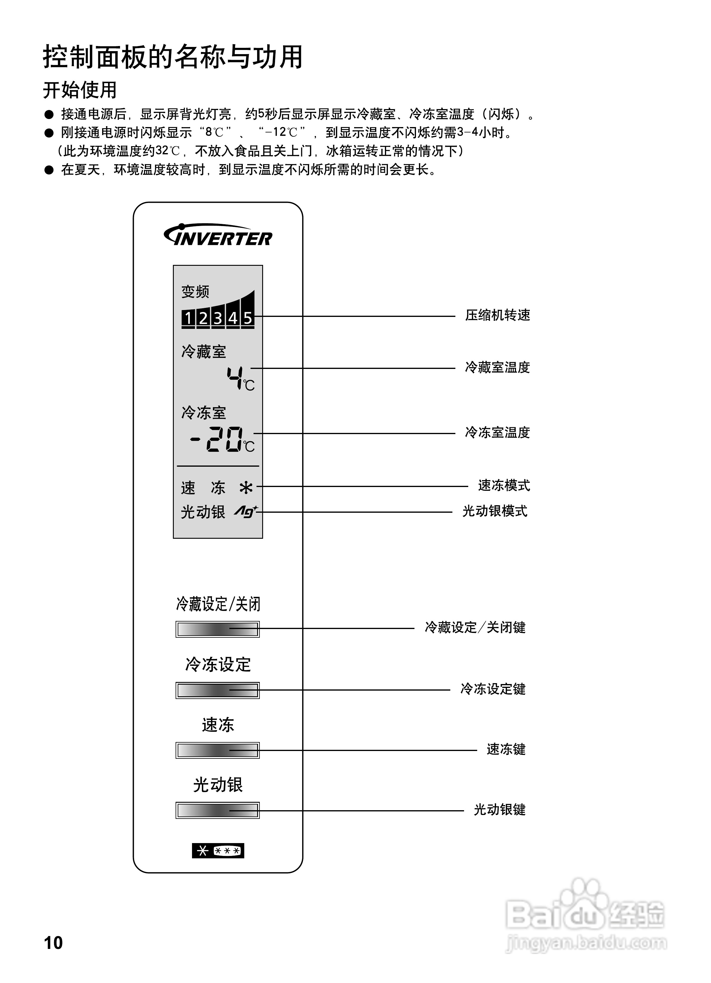 松下冰箱温度调节图解图片