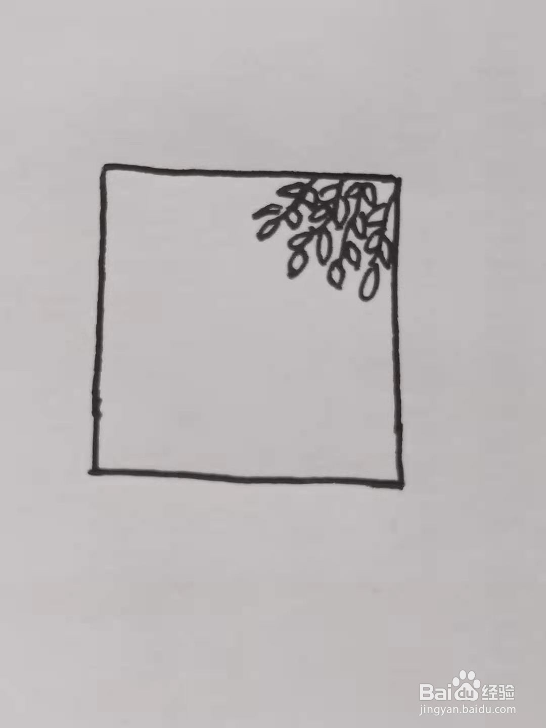 怎样画柳叶边框？